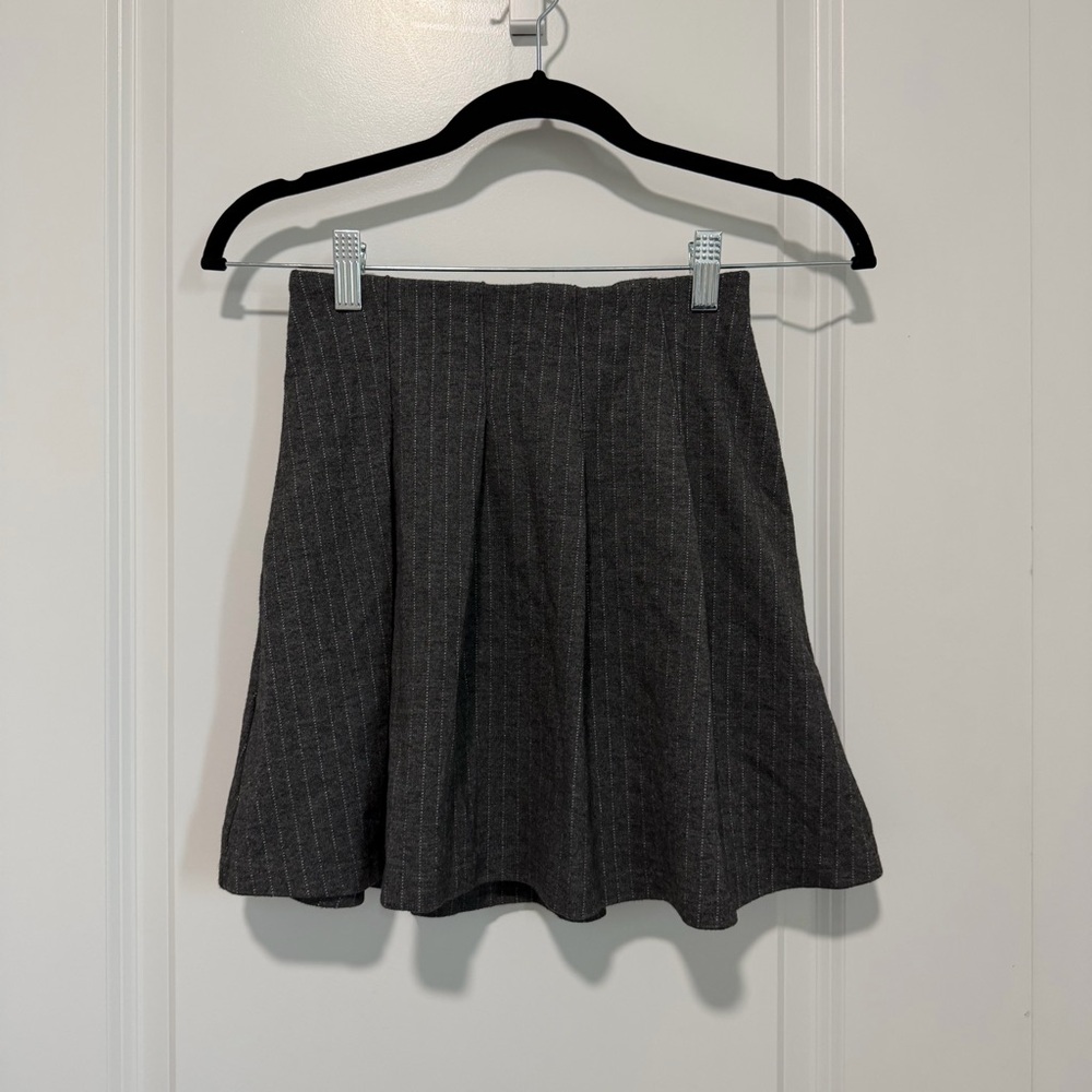 H&M Charcoal Pinstripe Skater Skirt